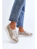 Kožené Polobotky Na Platformě Bežové model 21646202 - Zazoo