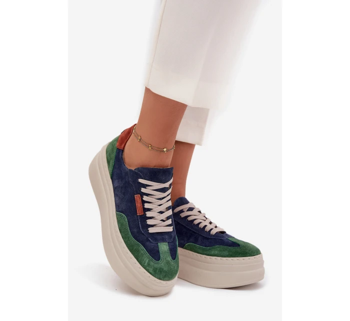 Semišové dámské tenisky na platformě model 21711172 - Zazoo Semišové dámské tenisky na platformě model 21711172 - Zazoo