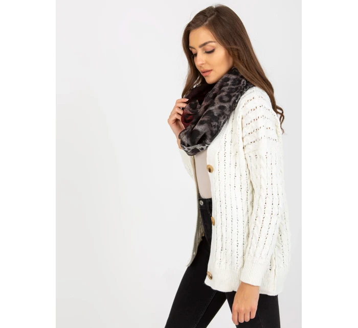 Tunelový šál AT KM 241357.03P čierna a červená Tunelový šál AT KM 241357.03P čierna a červená