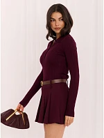 Sweter PM SW model 22400843 ciemny fioletowy - FPrice Sweter PM SW model 22400843 ciemny fioletowy - FPrice