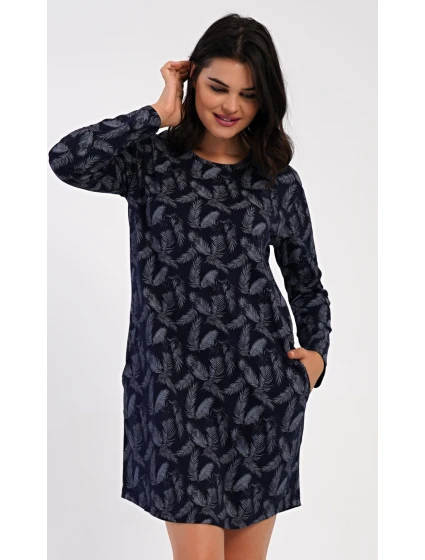 Dámské domácí šaty s dlouhým rukávem model 22406167 - Vienetta Dámské domácí šaty s dlouhým rukávem model 22406167 - Vienetta