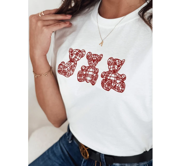 Dámské tričko ecru Dstreet model 21976462 - FashionStreet Dámské tričko ecru Dstreet model 21976462 - FashionStreet