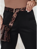 Dámské kalhoty v jedné velikosti s páskem černé Dstreet model 21981958 - FashionStreet