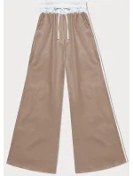 Dámske voľné nohavice v karamelovej farbe s lampášmi (764ART)