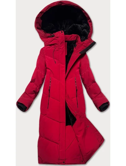 zimowa kurtka damska na  bordowa model 21247911 - LHD