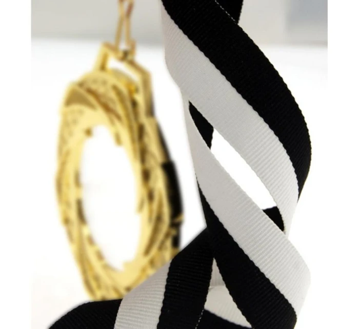 Stuha 22 mm - biela a čierna