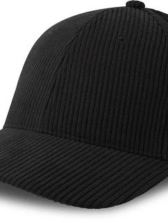 6 panelová manšestrová kšiltovka black model 22478937 - Atlantis Headwear
