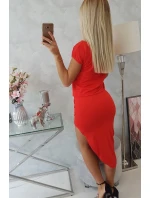 Asymetrické červené šaty Asymetrické červené šaty