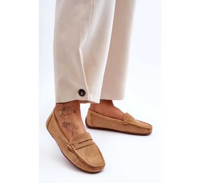 Damskie Zamszowe Mokasyny Camel Lenvie Damskie Zamszowe Mokasyny Camel Lenvie