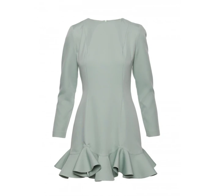 model 21296147 Šaty s volánkovým lemem mátové - Moe