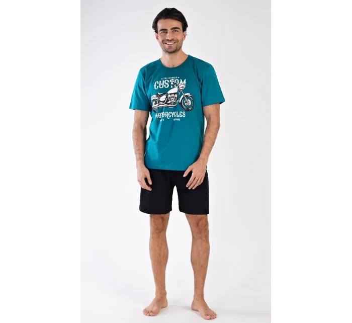 Pánske pyžamové šortky Motocykel
