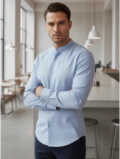 Pánská košile SLIM FIT se stojáčkem modrá Dstreet model 21981662 - FashionStreet