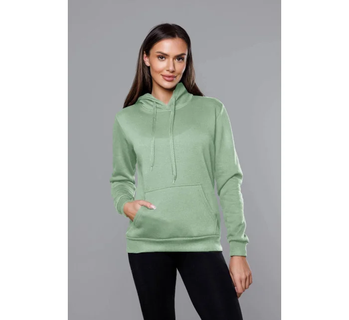 Dámská tepláková mikina v pistáciové barvě model 17969090 - J.STYLE Dámská tepláková mikina v pistáciové barvě model 17969090 - J.STYLE