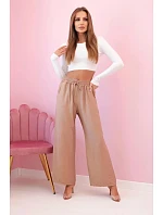 Viskózové kalhoty se širokými nohavicemi velbloud Viskózové kalhoty se širokými nohavicemi velbloud