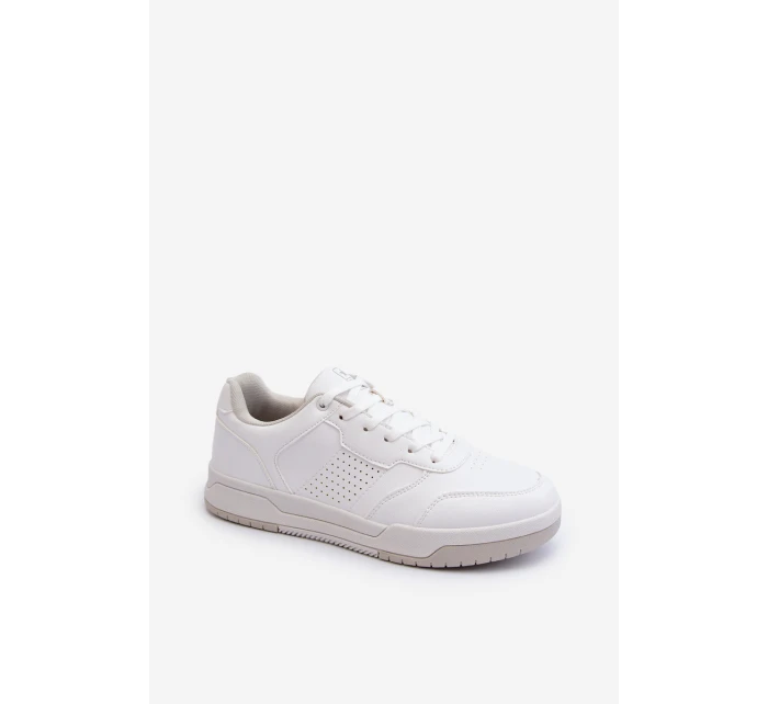 Sneakersy Męskie Z Eko Skóry Białe Radikalle Sneakersy Męskie Z Eko Skóry Białe Radikalle