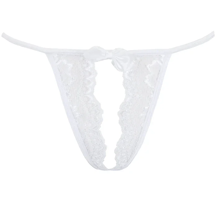 Otvorené tangá V-9828 biela - Axami