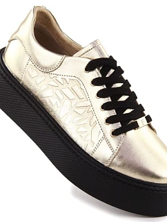 Dámske poltopánky W PAW546B black and gold - Filippo