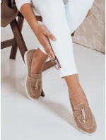 Dámske semišové béžové mokasíny FashionStreet ZY1050 Dámske semišové béžové mokasíny FashionStreet ZY1050