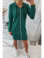 Mikina s kapucňou tmavo zelená
