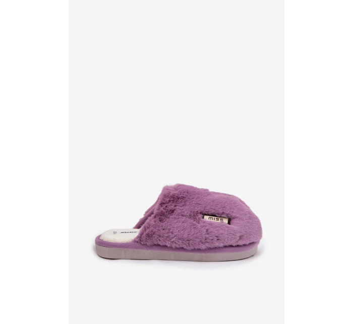 Kožešinové dámské pantofle fialové model 21772478 - Boto