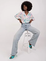 Blúzka D73771Z11162A ružovo-zelená - Sublevel