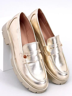 Kožené dámské mokasíny  zlaté  Shoes model 22064260 - SWEET SHOES