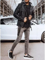 Pánská kožená bunda černá Dstreet model 21965722 - FashionStreet