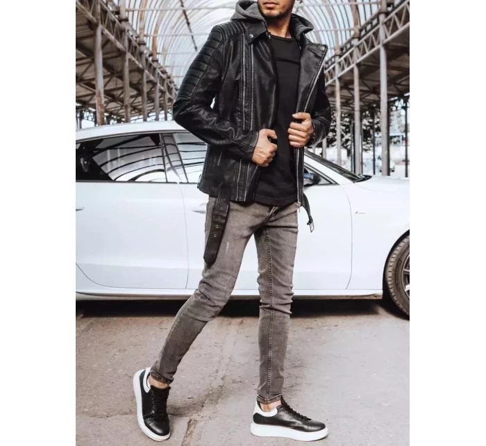 Pánská kožená bunda černá Dstreet model 21965722 - FashionStreet