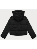 Dámska krátka zimná bunda s kapucňou J Style Black (16M9187-392)