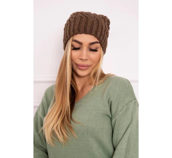 Fleecová čiapka Paulina K227 mocca