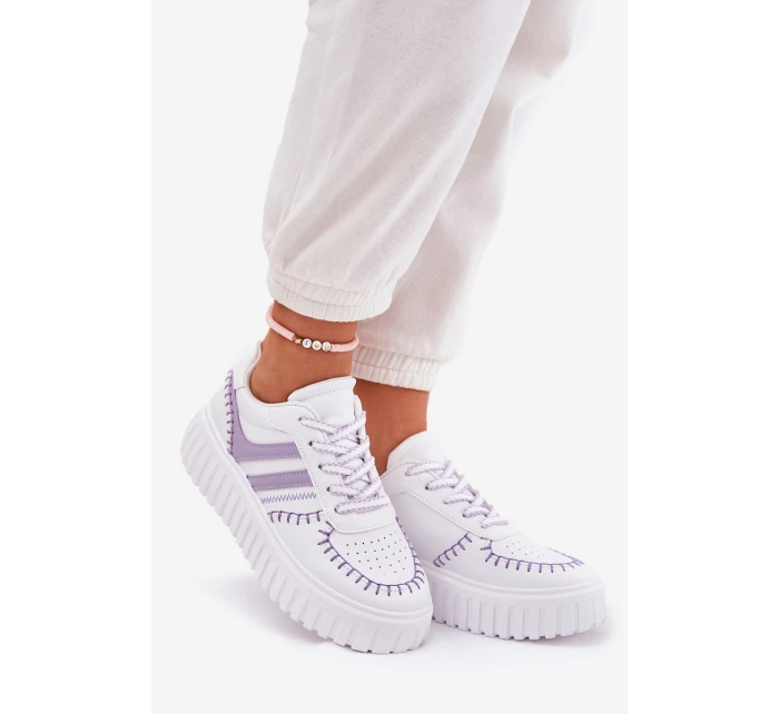 Dámské Tenisky Na Platformě Fialové model 21687825 - Boto Dámské Tenisky Na Platformě Fialové model 21687825 - Boto