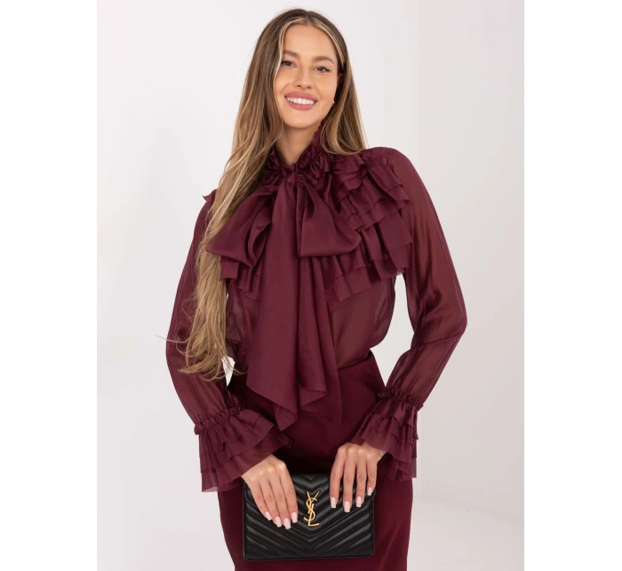 Koszula IT KS model 21786434 bordowy - FPrice Koszula IT KS model 21786434 bordowy - FPrice