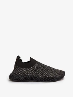 Dámska športová obuv s ozdobou - čierna