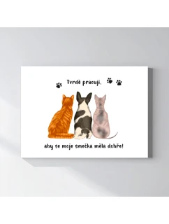 Personalizovaný magický fotoobraz v rámu - 50x70 ilustrace zvířátka