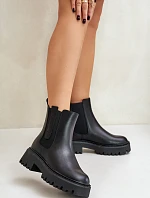 Kožená členková obuv OO274A386 čierna - Big Star