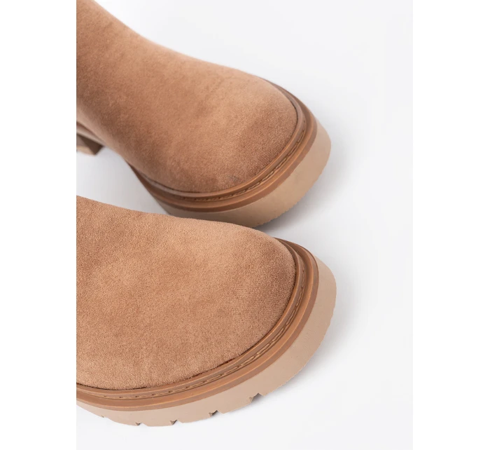 Stylové model 21290937 kotníčkové boty dámské na plochém podpatku