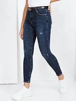 Dámske skinny džínsy námornícka modrá FashionStreet UY2813