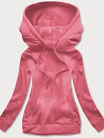 Cukrovo ružová dámska tepláková mikina (W02-58)