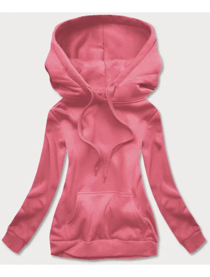 Cukrovo ružová dámska tepláková mikina (W02-58) Cukrovo ružová dámska tepláková mikina (W02-58)