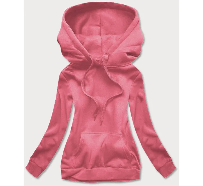 Cukrovo ružová dámska tepláková mikina (W02-58) Cukrovo ružová dámska tepláková mikina (W02-58)