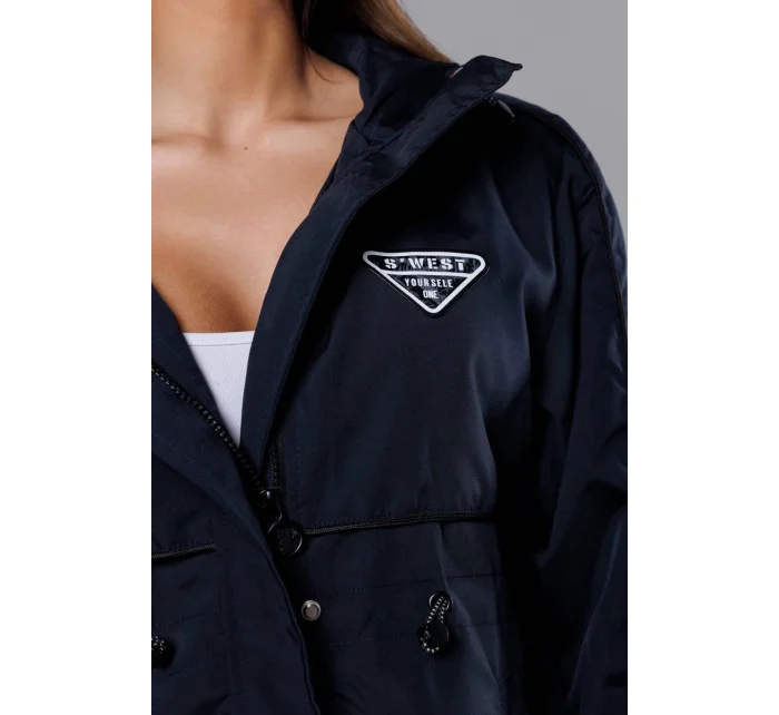Tmavě modrá tenká dámská bunda s podšívkou model 18019142 - S'WEST