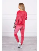 Velúrová súprava Love malinová