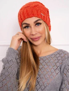 Čepice s fleecem  červená model 18750377 - K-Fashion