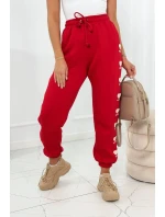 Bavlnené nohavice Amour Červený