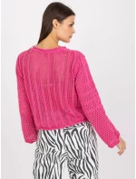 Sweter LC SW model 21091659 ciemny różowy - FPrice Sweter LC SW model 21091659 ciemny różowy - FPrice