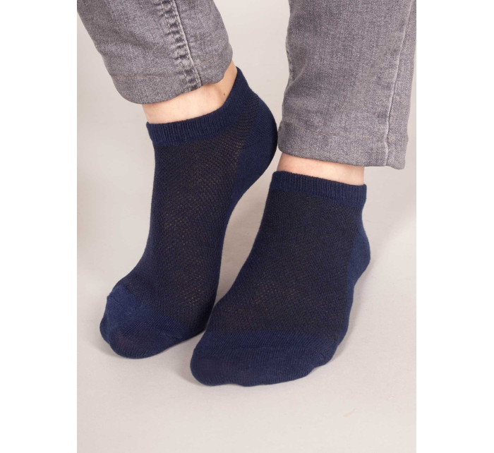 Yoclub Chlapčenské členkové tenké bavlnené ponožky Basic Plain Colours 6-Pack SKS-0027C-0000-004 Multicolour