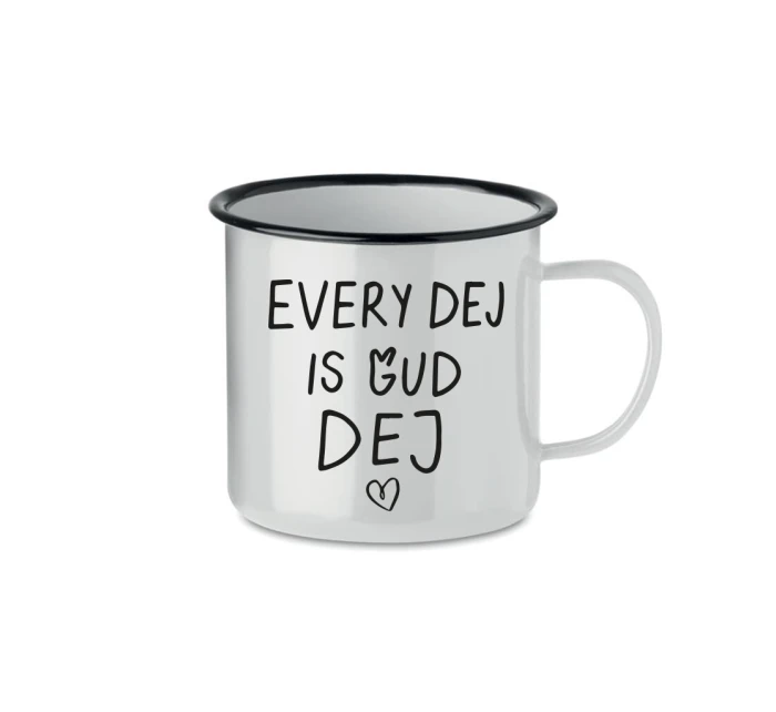 EVERY DEJ IS GUD DEJ - bílý plecháček 350 ml