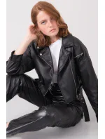 Dámska kožená motorkárska bunda 15746 - BSL
