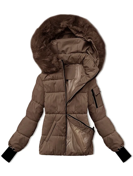 Dámská zimní bunda v barvě s odepínací kapucí model 21248241 - S'WEST Dámská zimní bunda v barvě s odepínací kapucí model 21248241 - S'WEST