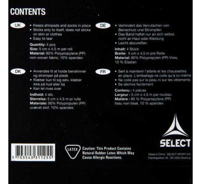 Páska pro kamaše 4 ks v balení 5 cm x 4,5 m model 20902471 - Select Páska pro kamaše 4 ks v balení 5 cm x 4,5 m model 20902471 - Select